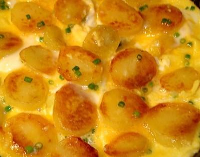 Omelette de Pommes de terre dorées