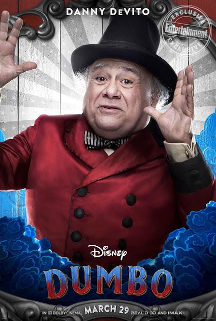 Affiches personnages US pour le live-action Dumbo de Tim Burton