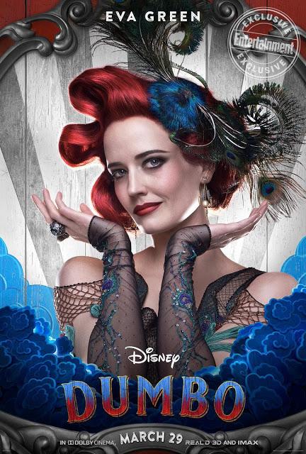 Affiches personnages US pour le live-action Dumbo de Tim Burton