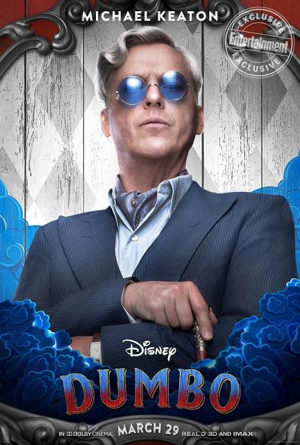 Affiches personnages US pour le live-action Dumbo de Tim Burton