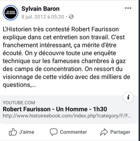 Encore un #giletbrun débusqué parmi les #GiletsJaunes : Sylvain Baron (comme je ne suis pas étonné).