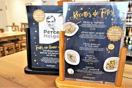 Recettes de fêtes Vapiano hiver 2019 carte de fêtes