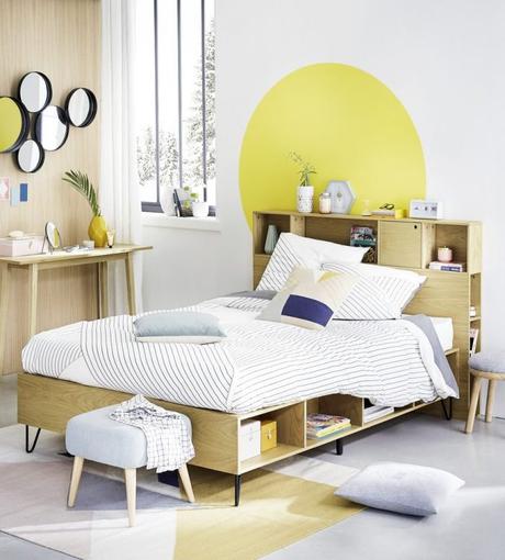 tête de lit avec rangement scandinave chic bois - blog déco - clem around the corner