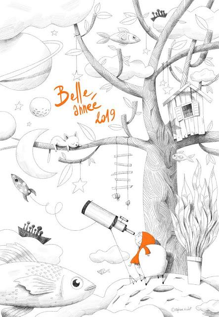 Vœux illustrés de bonne année 2019