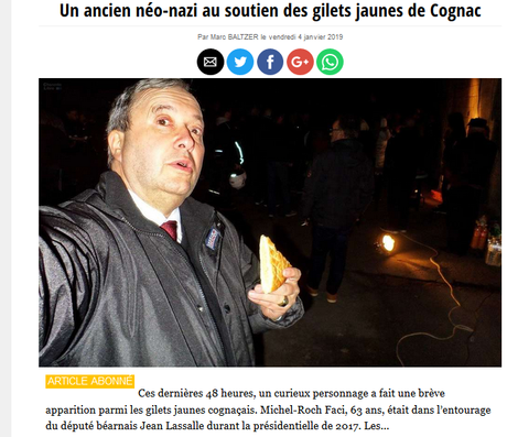 un ami nazi de Jean Lasalle chez les #giletsjaunes de Cognac #giletbrun