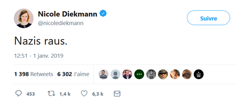 #Nazisraus  ! Solidarité internationale antifasciste avec @nicolediekmann #NONazis