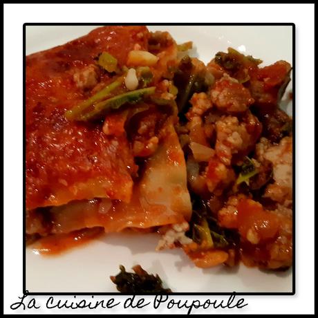 Lasagne de chou vert à la chair à saucisse Lasagne de chou vert à la chair à saucisse