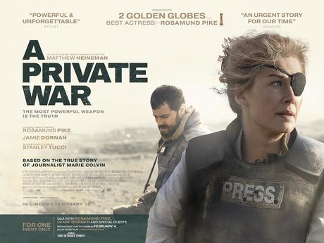 Nouvelle affiche UK pour A Private War de Matthew Heineman