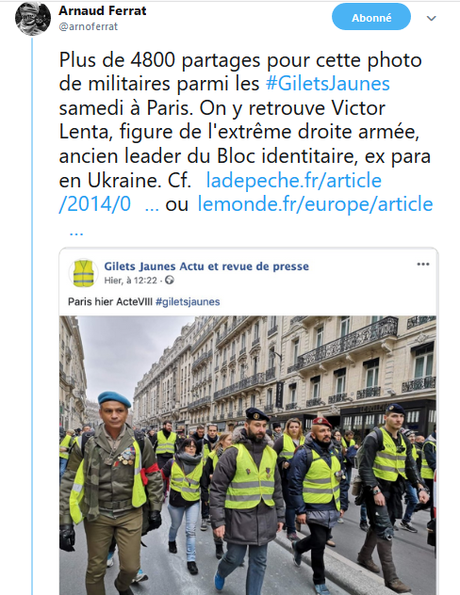 Encore un nazi parmi les #giletsjaunes, mais… #padalmagam, hein ! #giletbrun Encore un nazi parmi les #giletsjaunes, mais… #padalmagam, hein ! #giletbrun