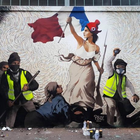 Paris : Une fresque géante « gilet jaunes » inspirée de Delacroix