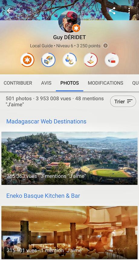 Mes contributions à Google Maps, le 12/01/19
