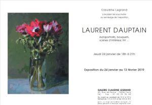 Galerie Claudine LEGRAND  Exposition Laurent DAUPTAIN  24 Janvier au 13 Février 2019