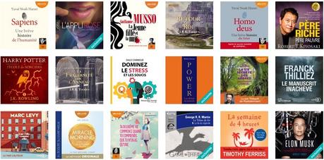 Meilleures ventes de livres audio sur la plateforme Audible - Janvier 2019