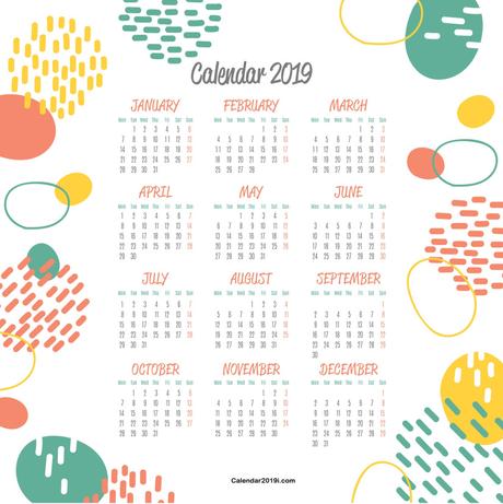 Calendriers annuels 2019 – 2019 yearly calendars
