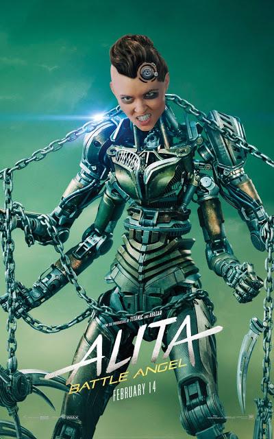 Affiches personnages US pour Alita : Battle Angel de Robert Rodriguez