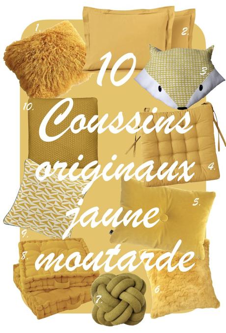 Déco couleur jaune moutarde : tout ce qu’il faut savoir déco couleur jaune moutarde blog shopping liste coussin déco clem around the corner