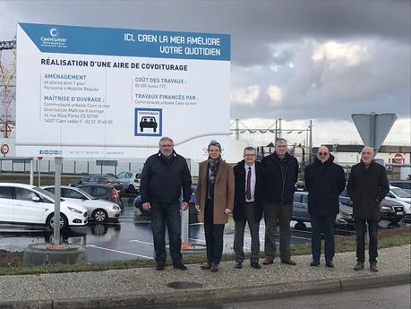 Communauté urbaine Caen la mer - Inauguration de l'aire de covoiturage sur le territoire de la ville d'Ifs