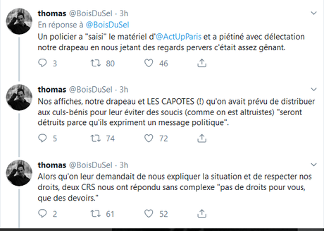 Quand les taches de brun des #giletsjaunes se retrouvent dans la #marchepourlavie #LGBT #actUp Quand les taches de brun des #giletsjaunes se retrouvent dans la #marchepourlavie #LGBT #actUp