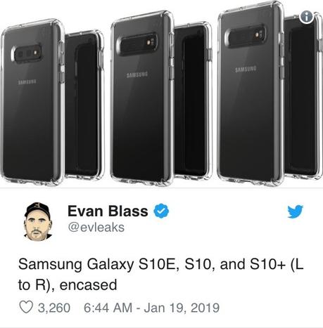 Samsung Galaxy S10 : une photo des trois versions !