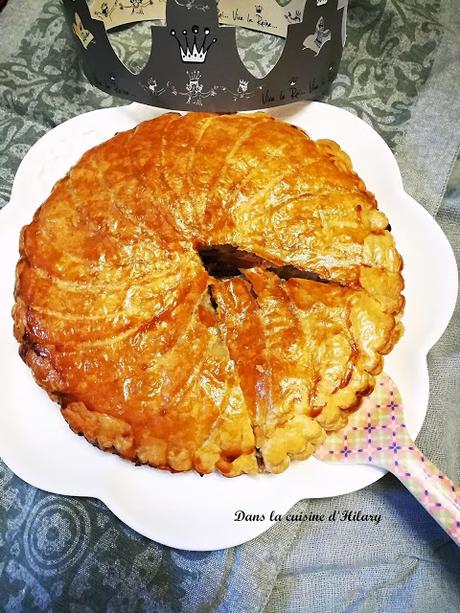 Galette des rois gourmande au chocolat et à la framboise