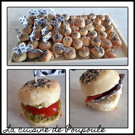 Mini burger avec 4 garnitures