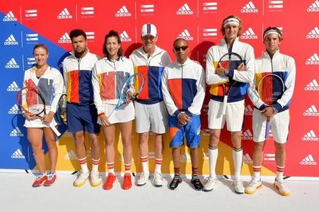 Les sportifs équipés de la tenue faite par Pharrell Williams lors de l'édition 2017 
