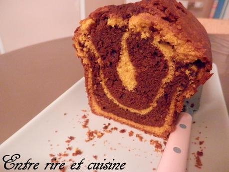 Cake marbré potimarron-chocolat