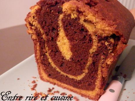 Cake marbré potimarron-chocolat