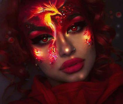 Maquillage néon par Rita Synnove Sharma