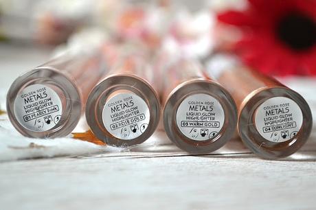 Du glow métallisé grâce aux enlumineurs liquides Golden Rose
