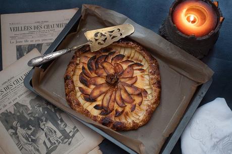 Tarte rustique aux pommes Tentation et sirop de bergamote
