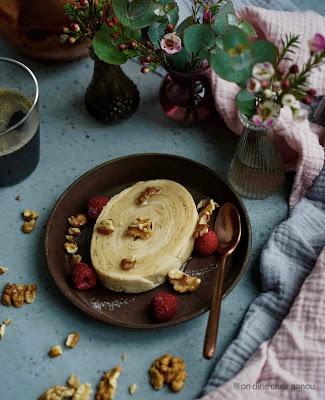 Tranches de crêpes roulées