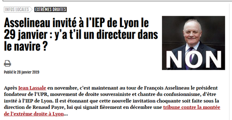 L’ IEP Lyon invite un conspirationniste d’extrême-droite #UPR #Asselineau L’ IEP Lyon invite un conspirationniste d’extrême-droite #UPR #Asselineau