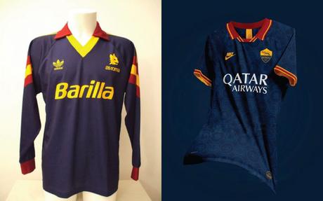 Voici à quoi pourraient ressembler les jersey de l’AS Roma et de l’Inter Milan la saison prochaine Inter Milan As Roma retro jersey