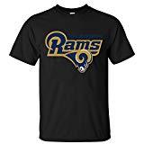 Delifhted Men's Los Angeles Rams 2016 Football LA Rams ST Louis Rams Logo Cotton T Shirt