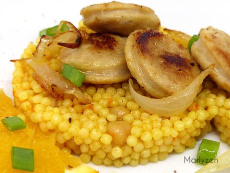 Perles à l'orange et au boudin blanc