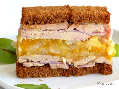 Foie gras au pain d'épices et chutney de mangue Foie gras au pain d'épices et chutney de mangue