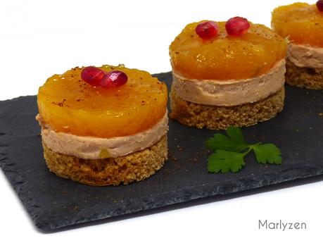 Foie gras au pain d'épices et chutney de mangue Foie gras au pain d'épices et chutney de mangue