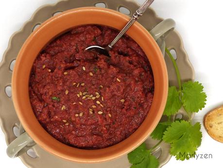 Houmous à la betterave Houmous à la betterave