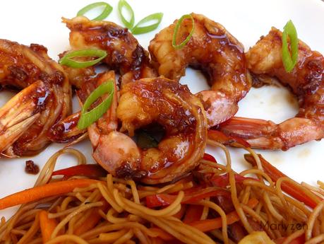 Crevettes au miel et à l'ail