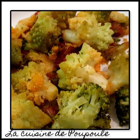 Poêlée de chou romanesco et brocolis au chorizo Poêlée de chou romanesco et brocolis au chorizo