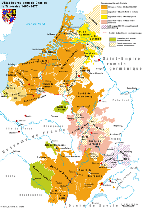 Etat de Bourgogne de Charles le Téméraire © Marco Zanoli - licence [CC BY-SA 4.0] from Wikimedia Commons