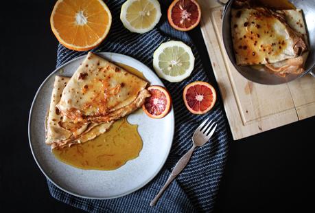 Crêpes façon Suzette au limoncello et à la mandarine Crêpes façon Suzette au limoncello et à la mandarine