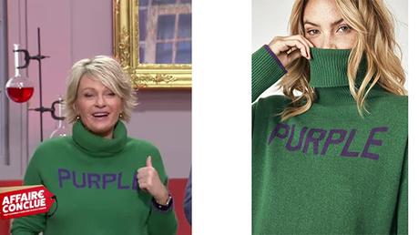 AFFAIRE CONCLUE : le pull « purple » de Sophie Davant