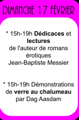 Dédicaces et lectures de Jean-Baptiste Messier le 16 et 17 février 2019 à Plombières-les-bains (entrée libre)
