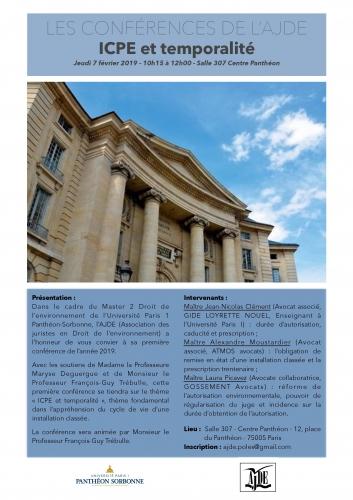 [Agenda] 7 février 2019 : Me Laura Picavez intervient sur la réforme de l'autorisation environnementale lors du colloque de l’Association des juristes en droit de l'environnement de l'Université Paris I