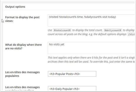 Comment afficher les meilleurs articles de votre blog avec le plugin Top 10 sur WordPress output-section