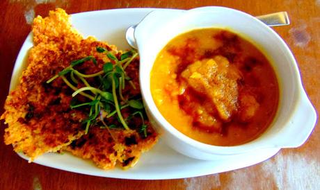 Crêpes de riz, courge, et lentilles rouges Crêpes de riz, courge, et lentilles rouges