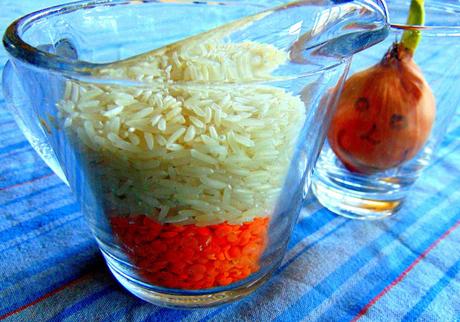 Crêpes de riz, courge, et lentilles rouges Crêpes de riz, courge, et lentilles rouges