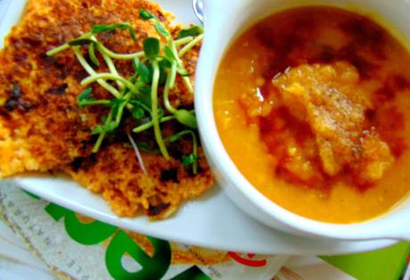 Crêpes de riz, courge, et lentilles rouges Crêpes de riz, courge, et lentilles rouges